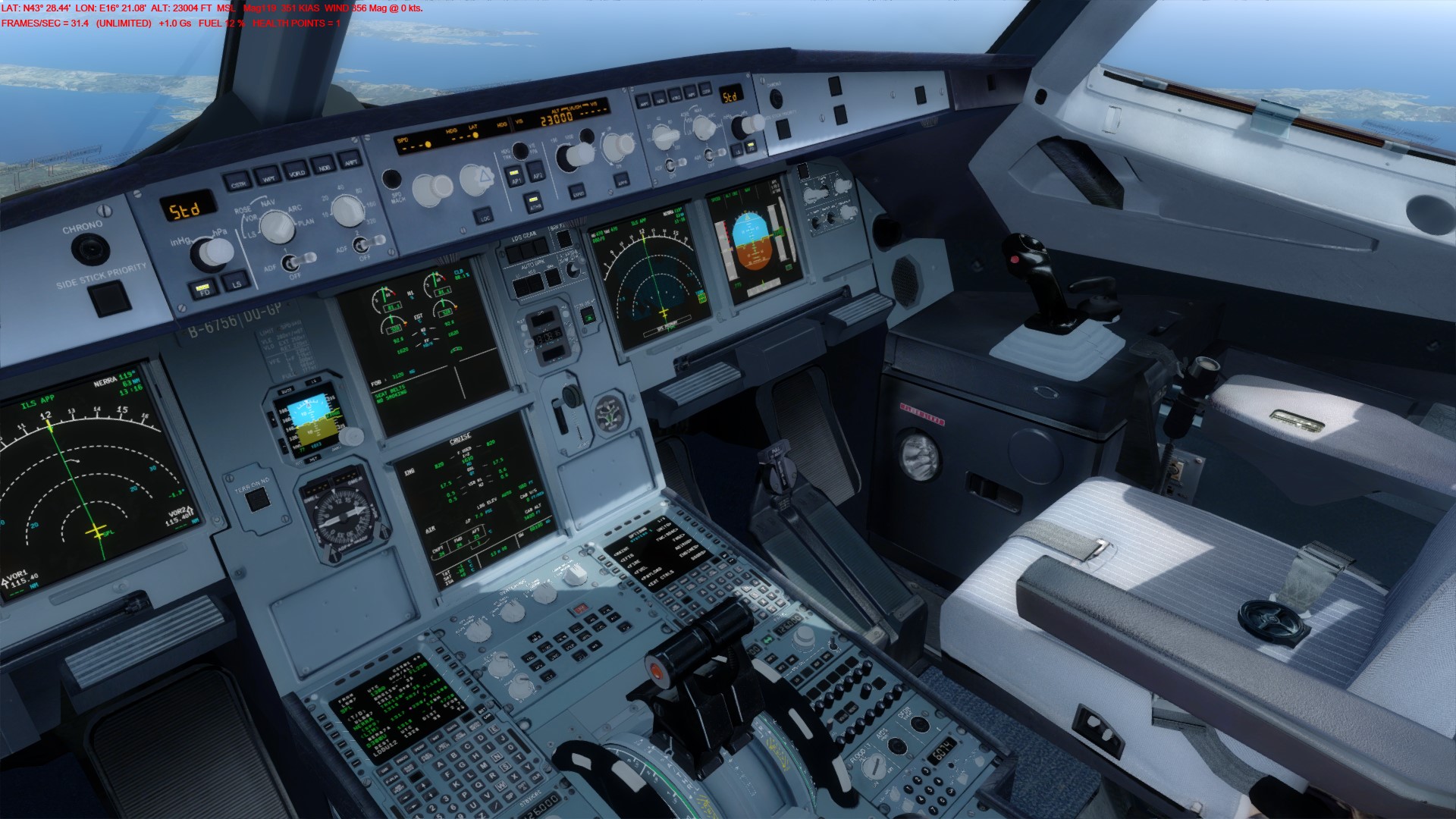 继续FSL320的短途飞行，ORBX小机场，LDPL--LDDU-3895 