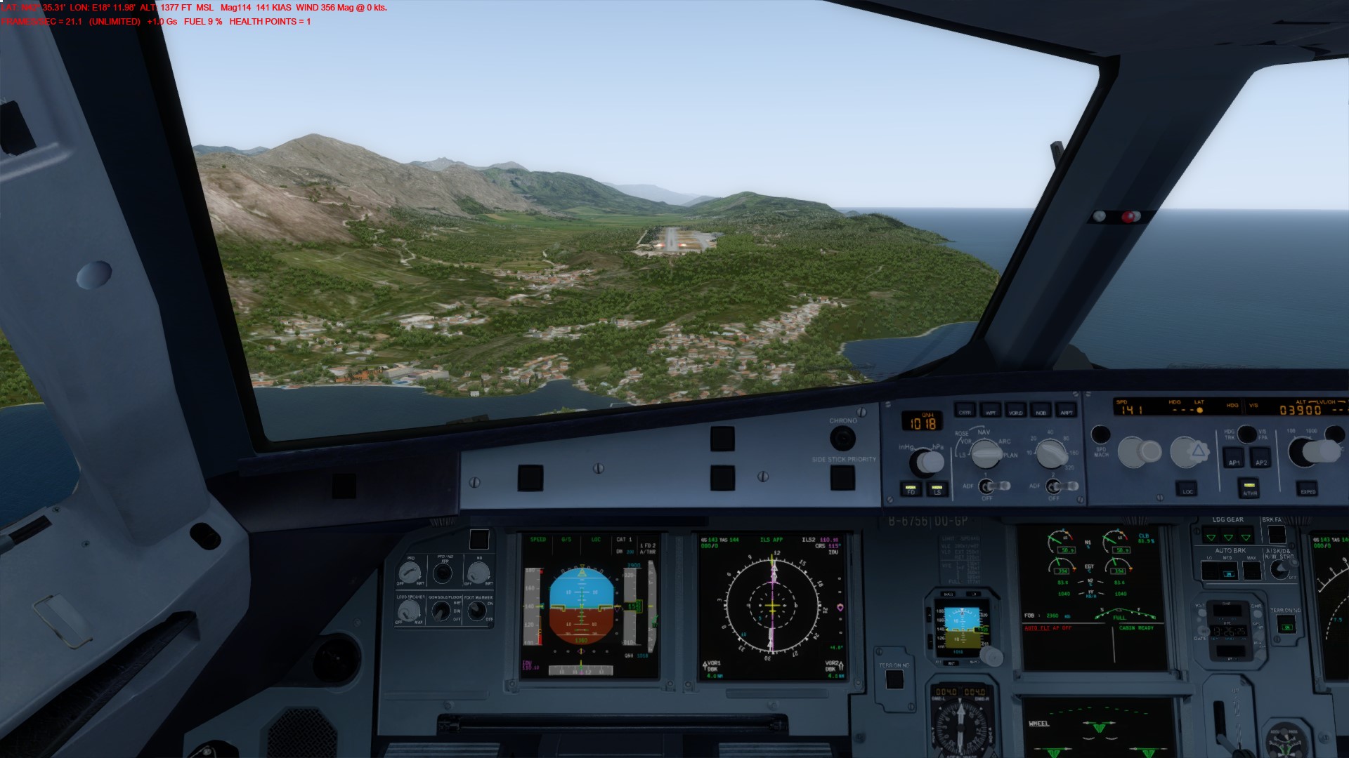 继续FSL320的短途飞行，ORBX小机场，LDPL--LDDU-2407 