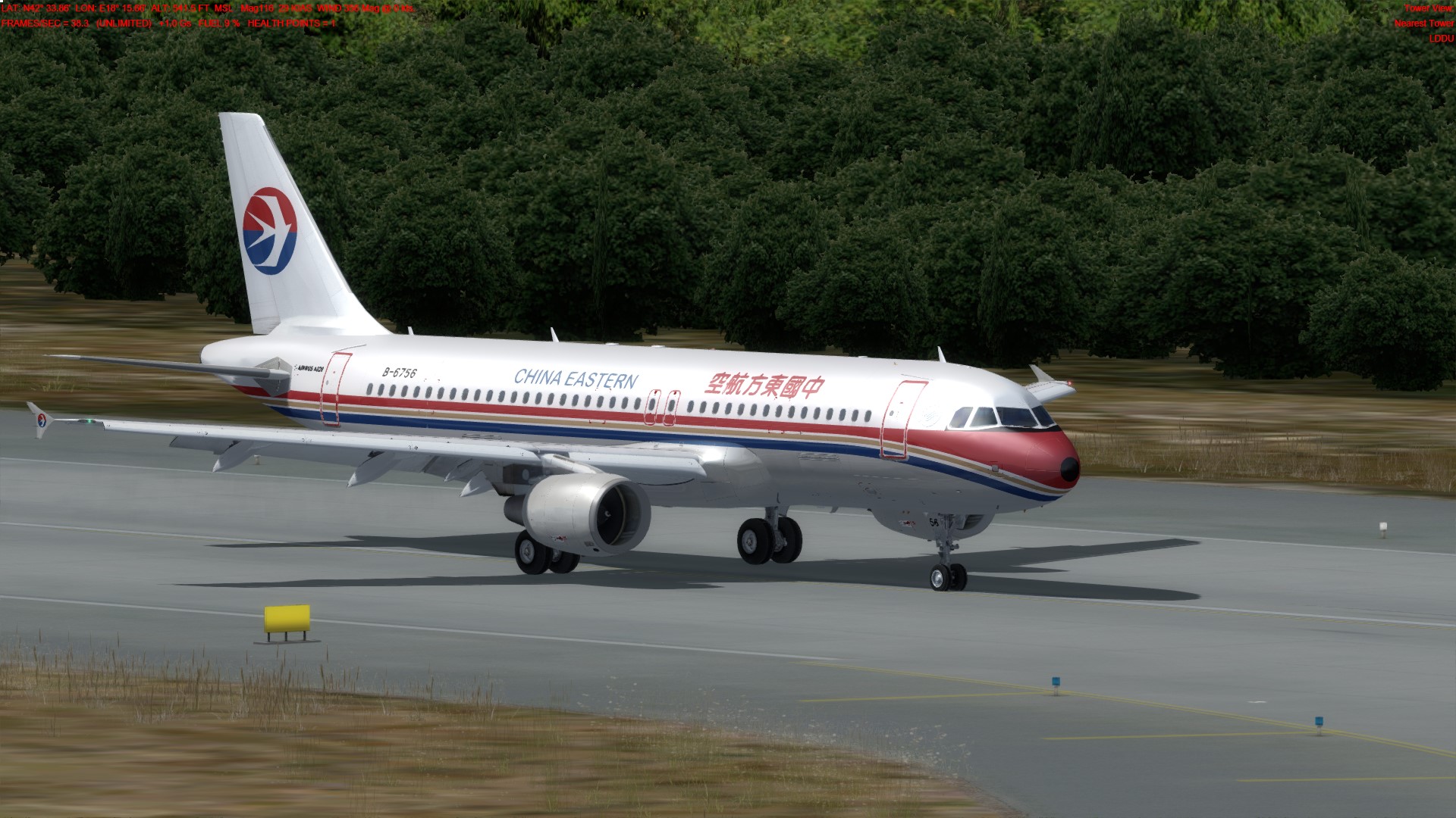 继续FSL320的短途飞行，ORBX小机场，LDPL--LDDU-168 