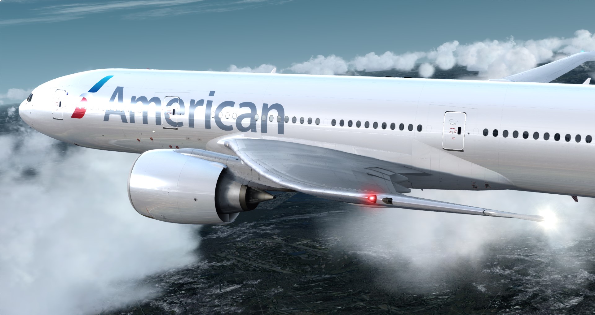 P3D V4 77L American Airlines CYUL-KSFO-3651 
