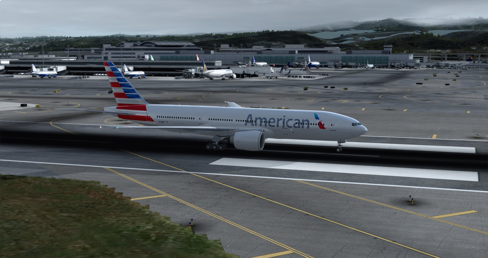 P3D V4 77L American Airlines CYUL-KSFO-1050 