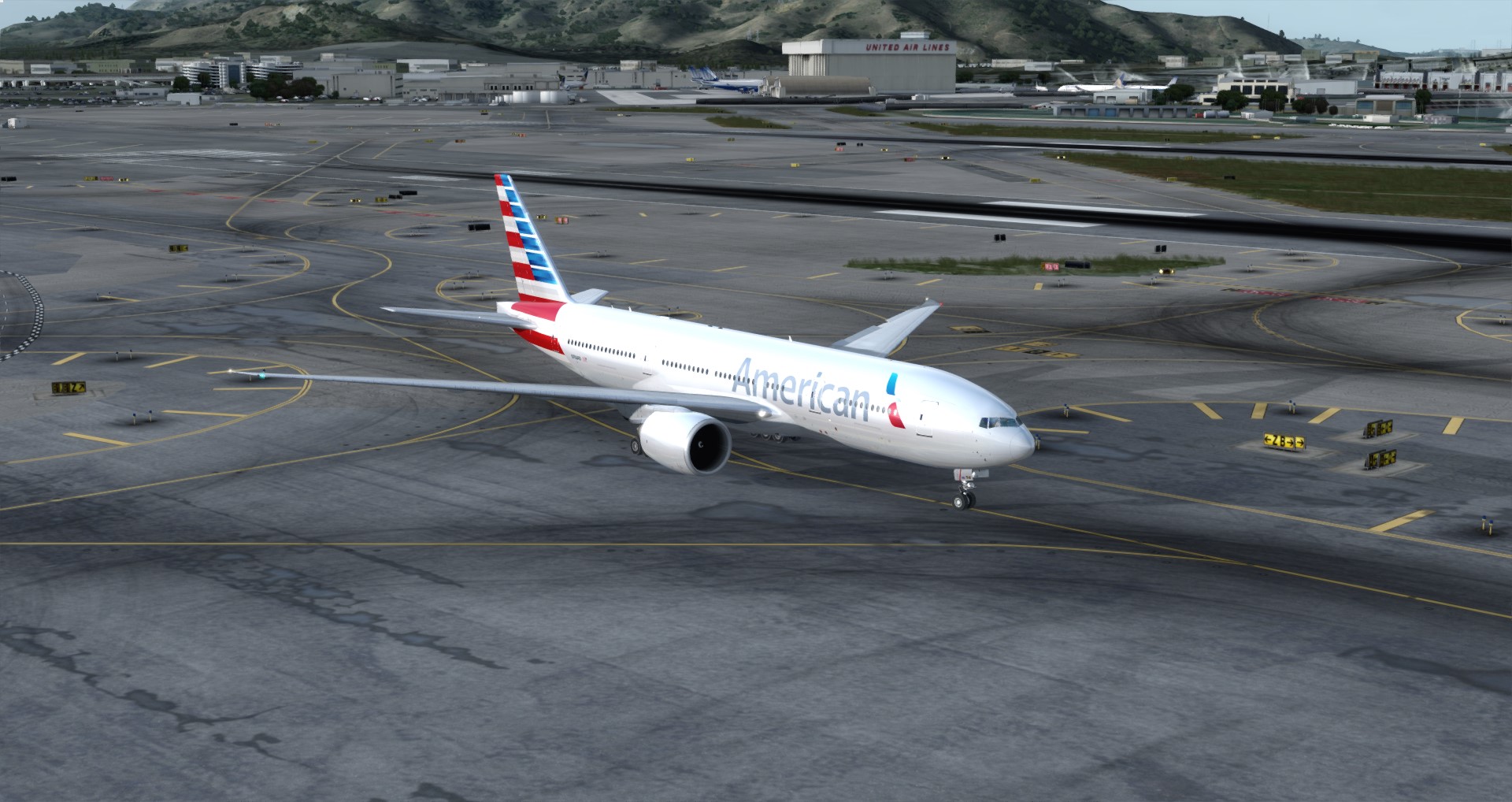 P3D V4 77L American Airlines CYUL-KSFO-9805 