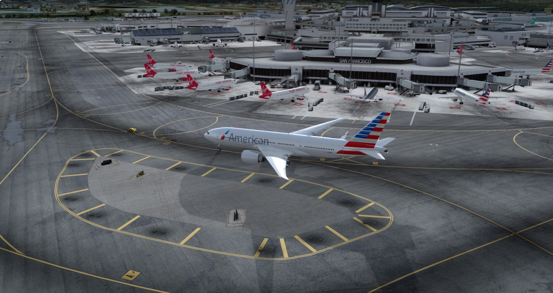 P3D V4 77L American Airlines CYUL-KSFO-7344 