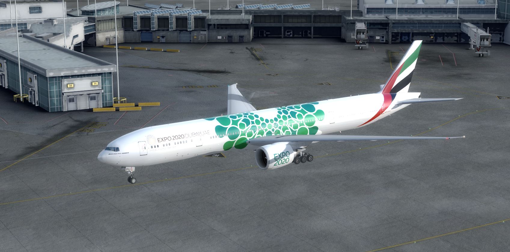 B777-300 Emirate EXPO 2020 Green-8134 