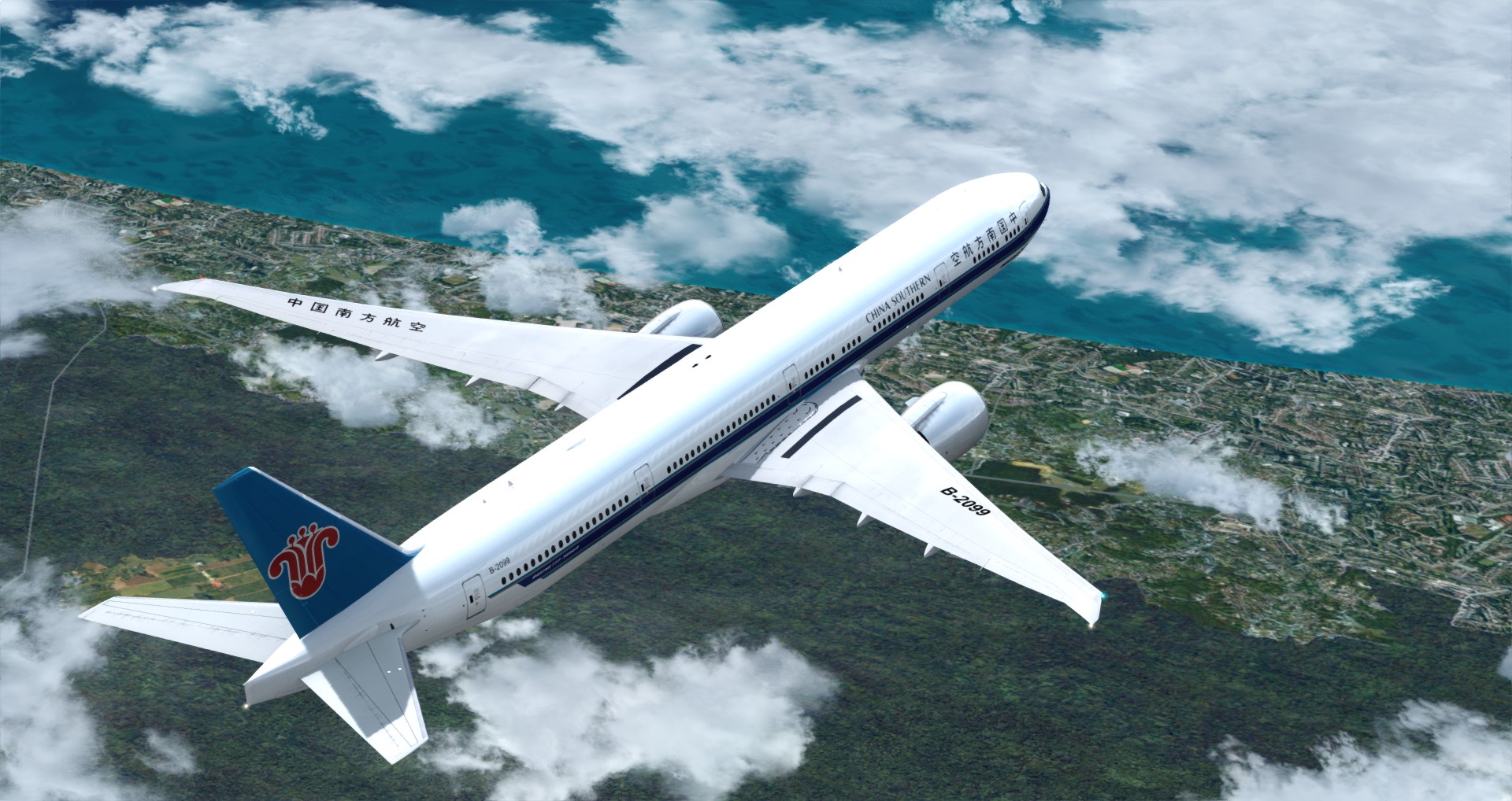 P3D V4 77W China Southern Airlines WADD-ZGGG 营救同胞-5643 