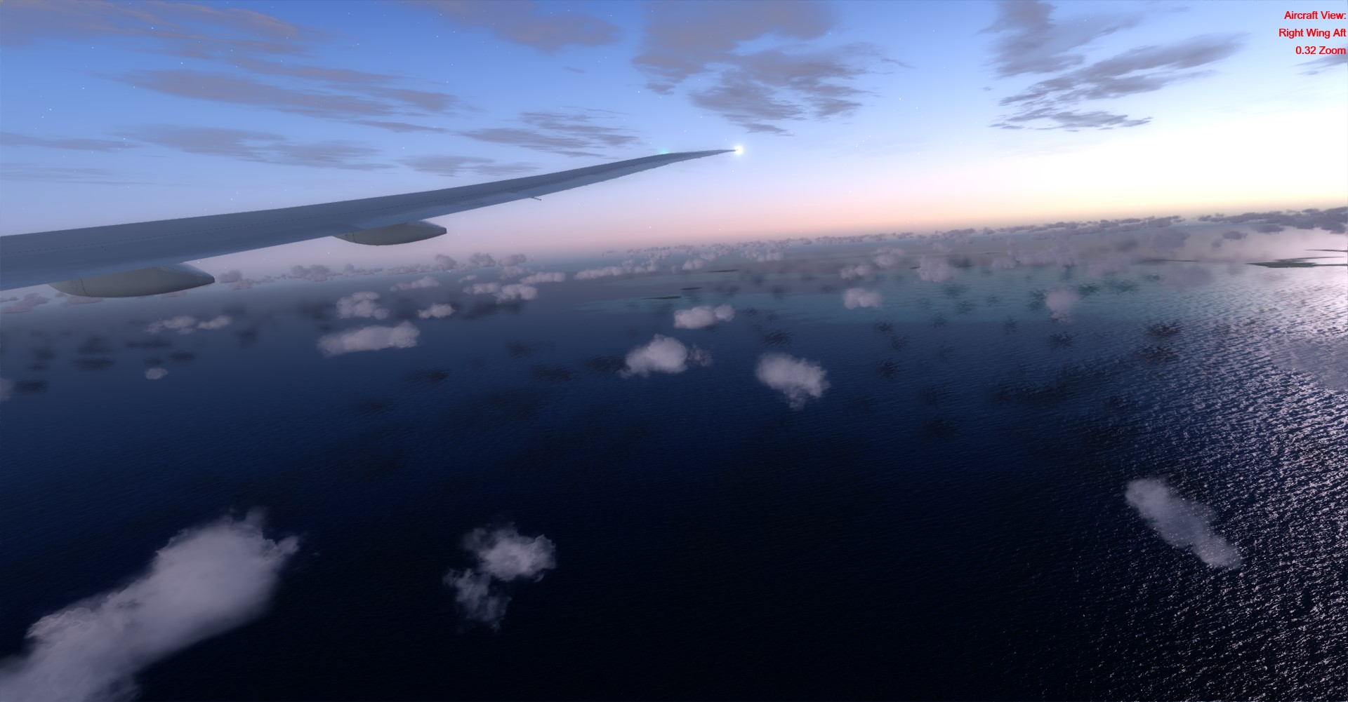 日落中的 777-864 