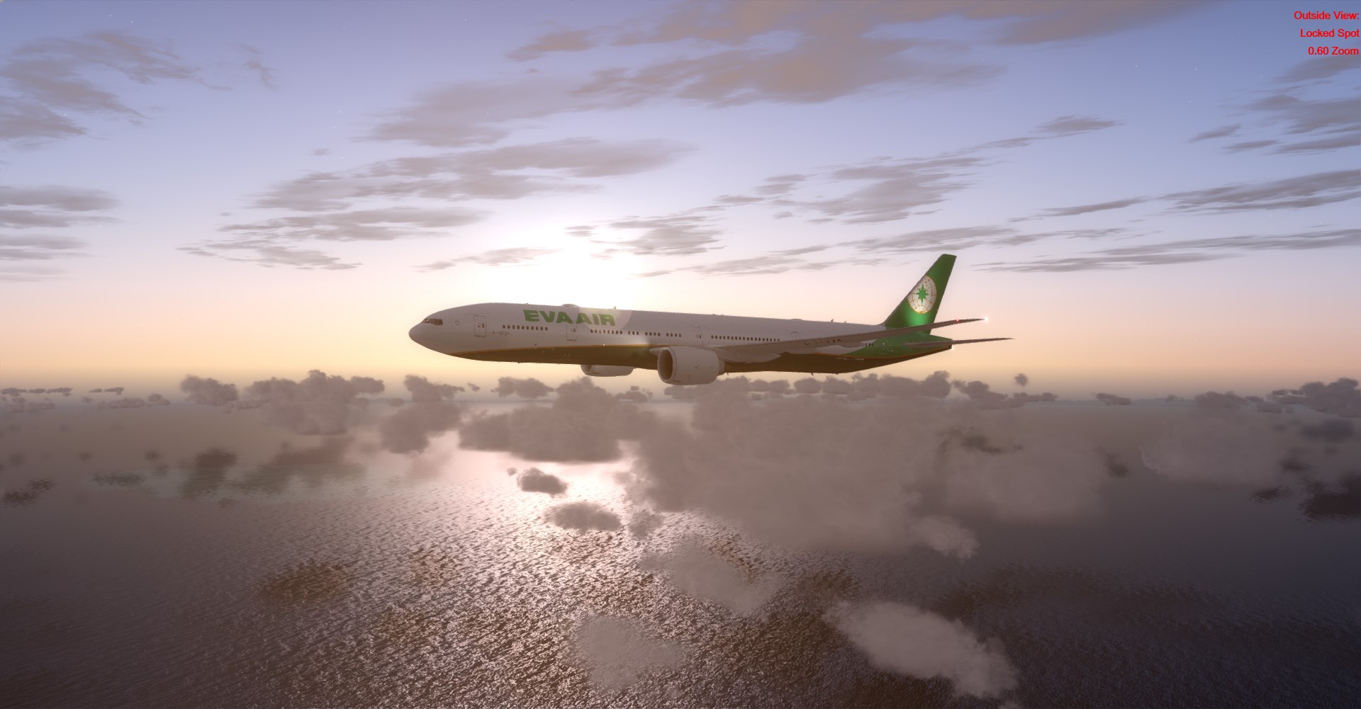 日落中的777-4437 