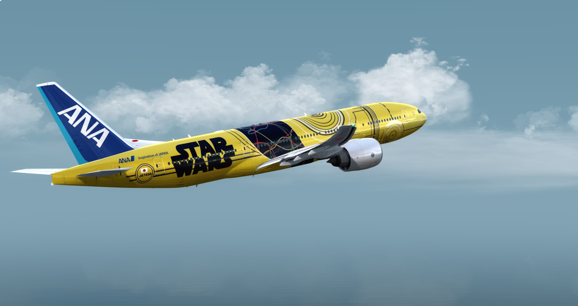 P3D V4 77L ANA Star Wars ZGGG-ZSPD-RJGG-7836 