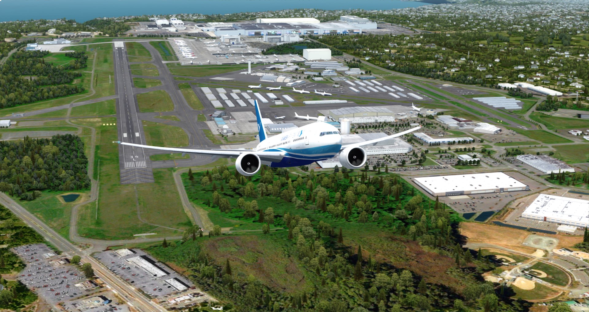 P3D V4 77L XIAMEN AIR KPAE-KBFI Boeing factory-3833 