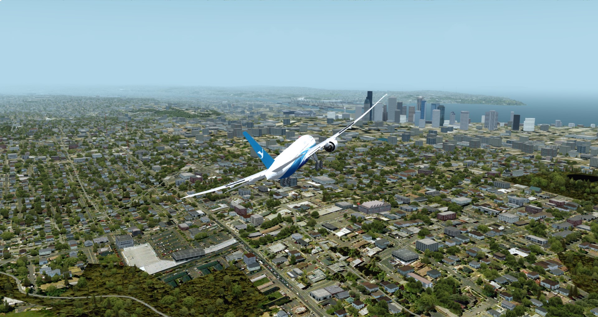 P3D V4 77L XIAMEN AIR KPAE-KBFI Boeing factory-3164 