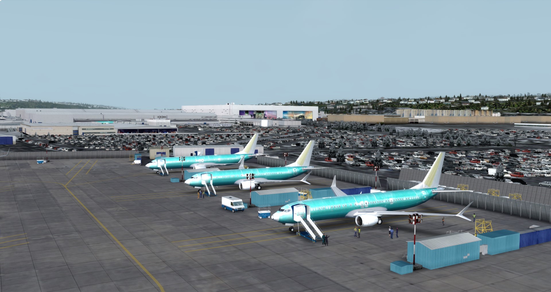 P3D V4 77L XIAMEN AIR KPAE-KBFI Boeing factory-5590 