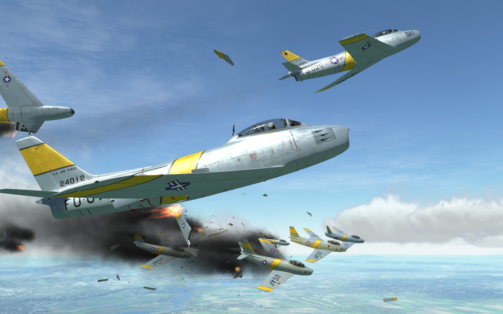 米格15大战F86(游戏DCS WORLD截图)-1945 