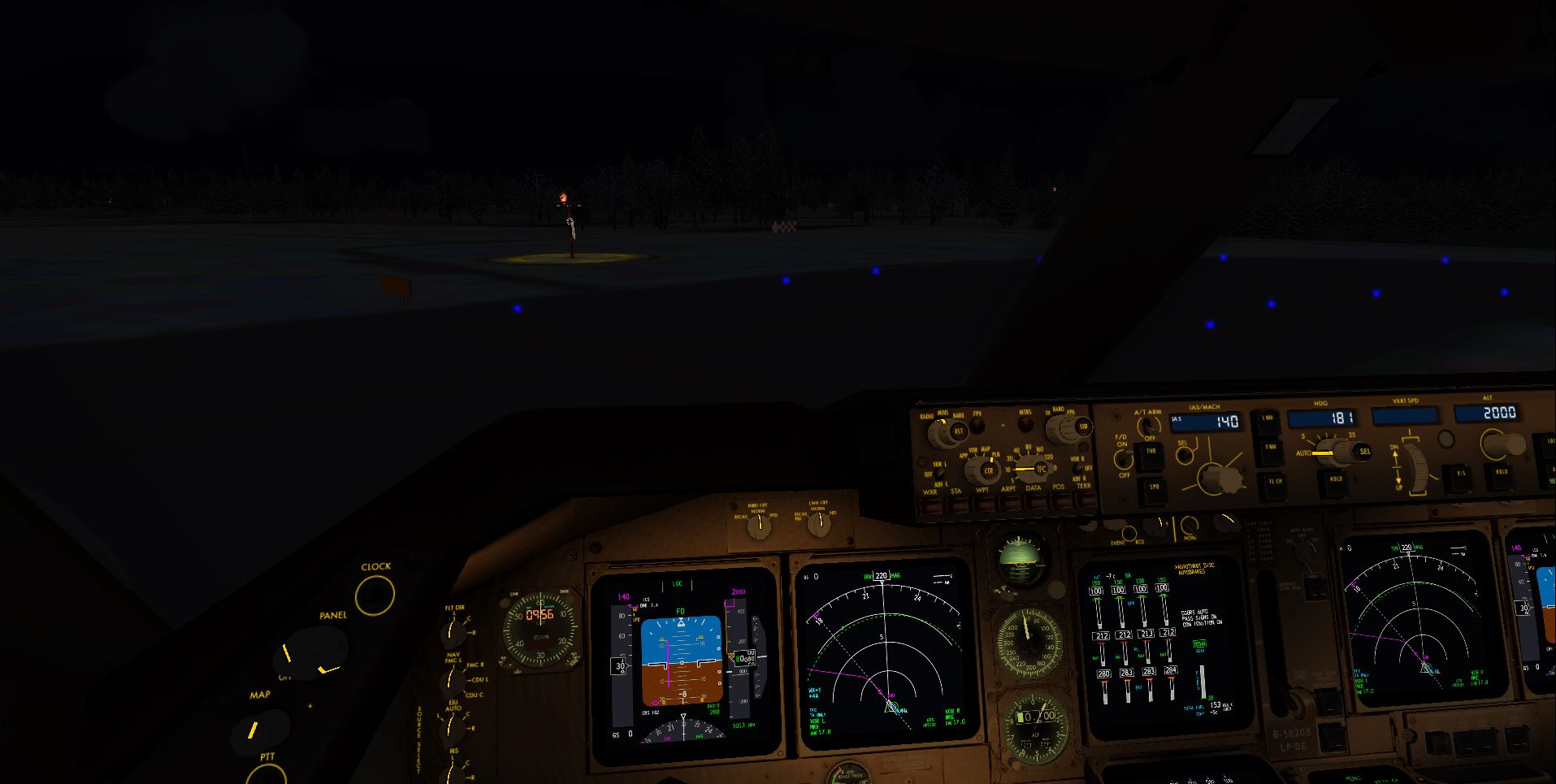 求助，PMDG 747落地灯、滑行灯完全不亮-3074 