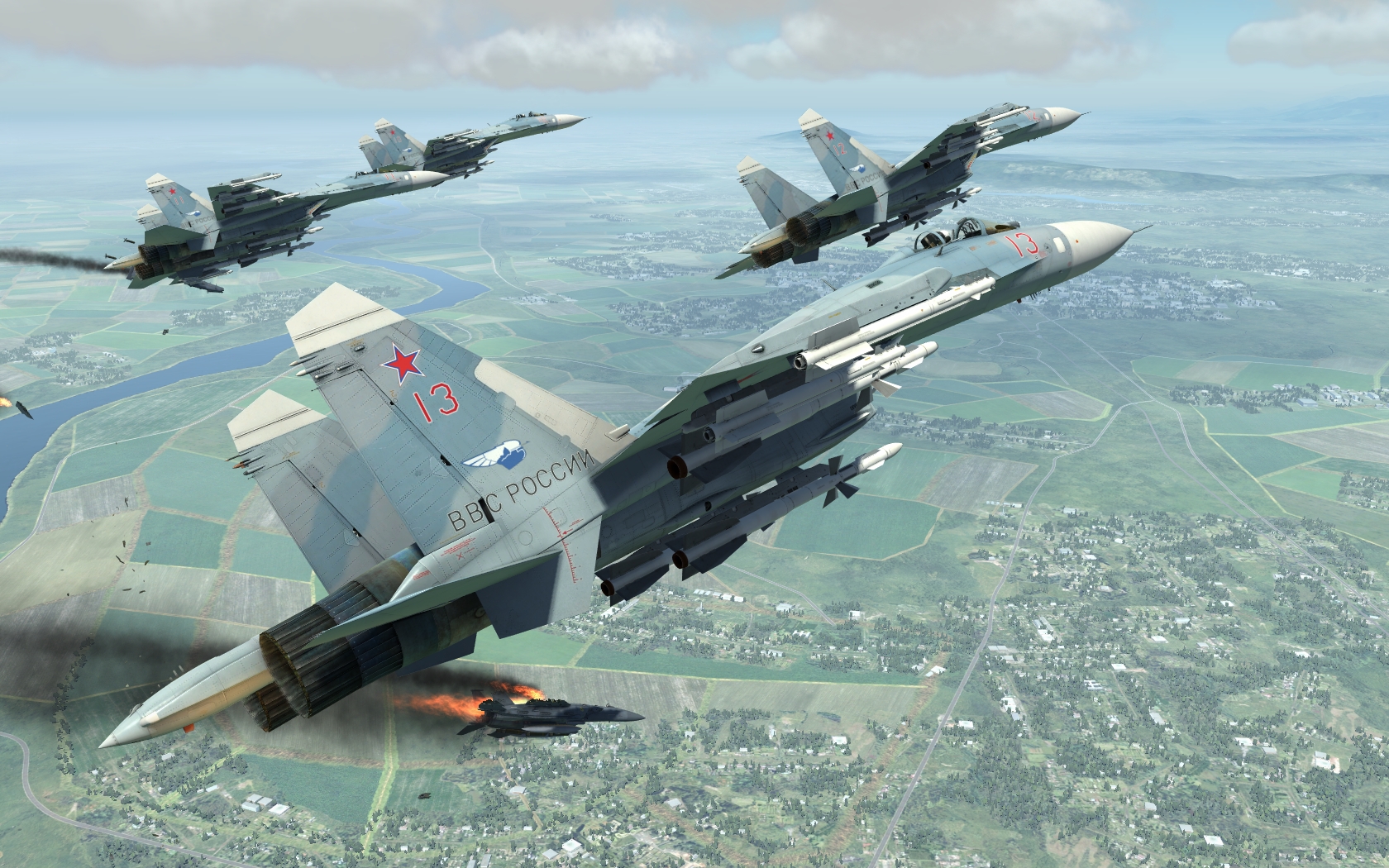 DCS WORLD游戏截图 苏27对战F15-5062 