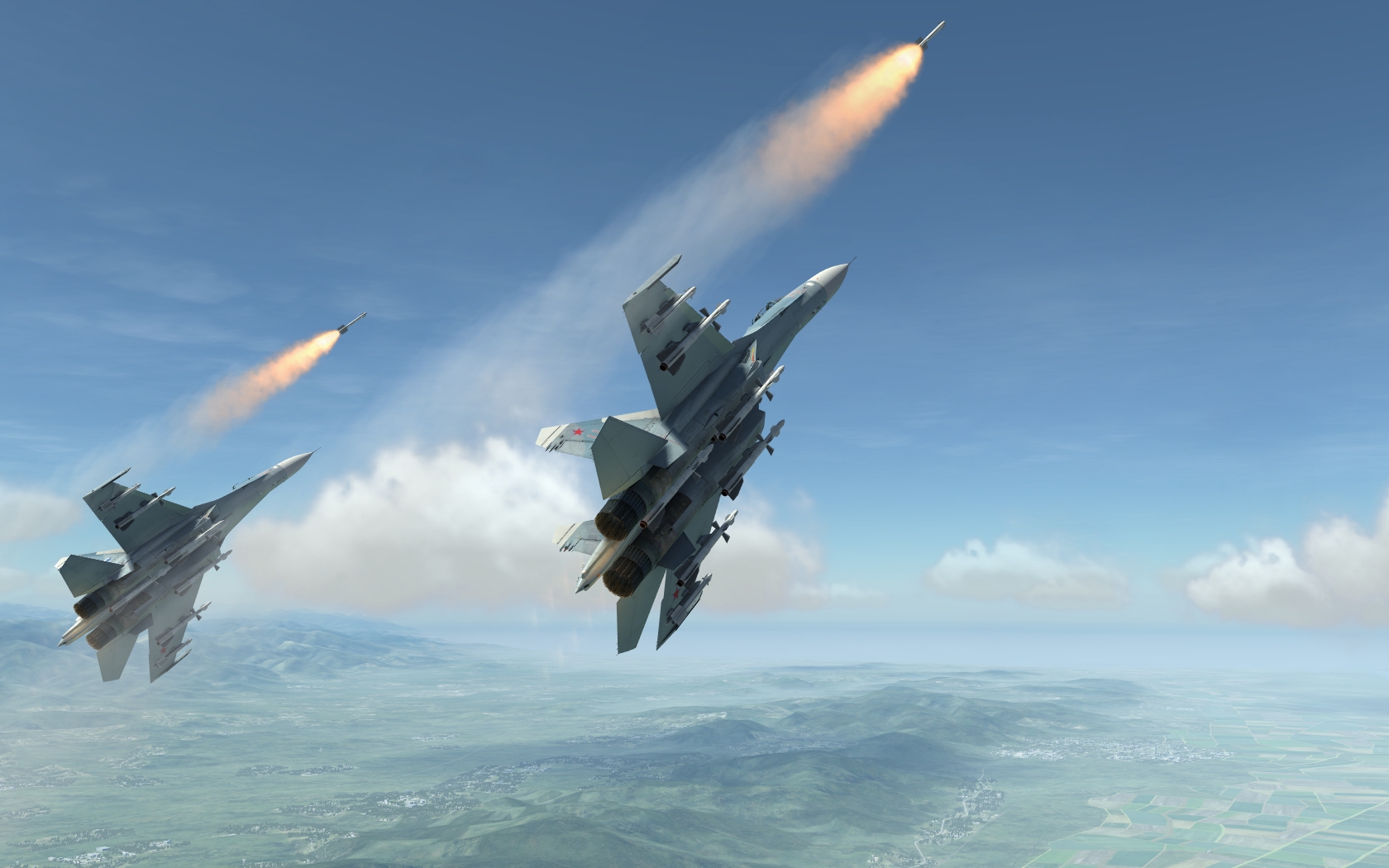 DCS WORLD游戏截图 苏27对战F15-7647 