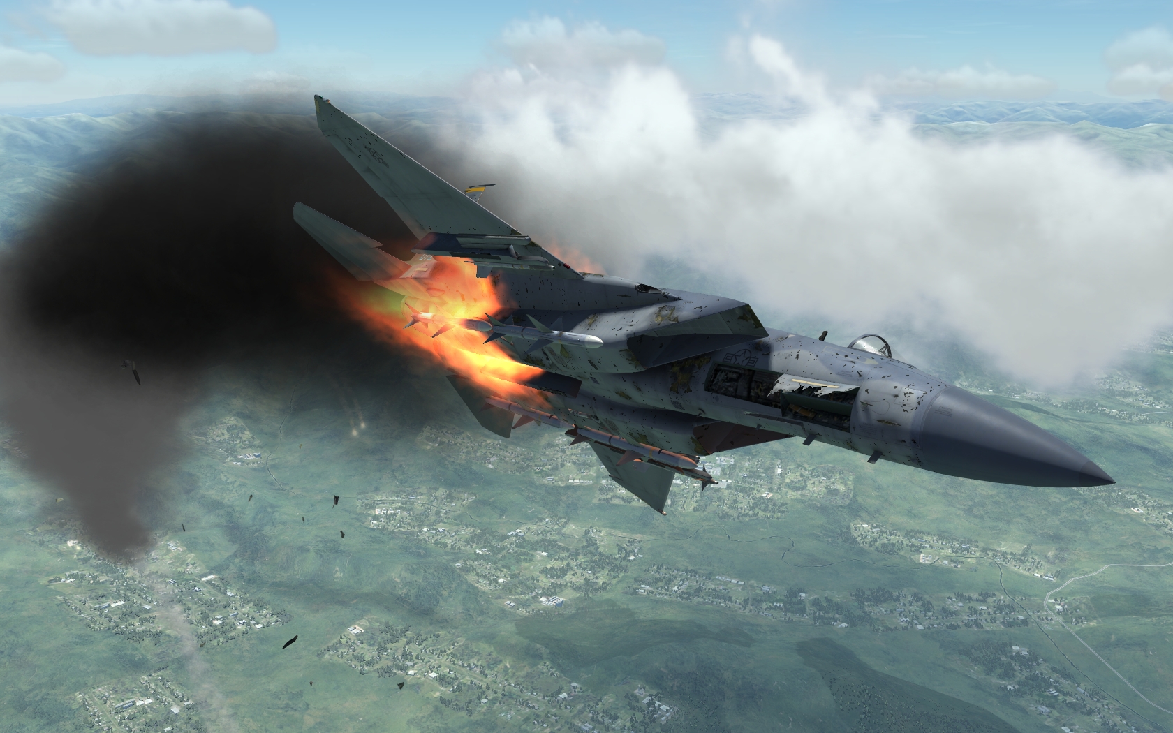 DCS WORLD游戏截图 苏27对战F15-6750 