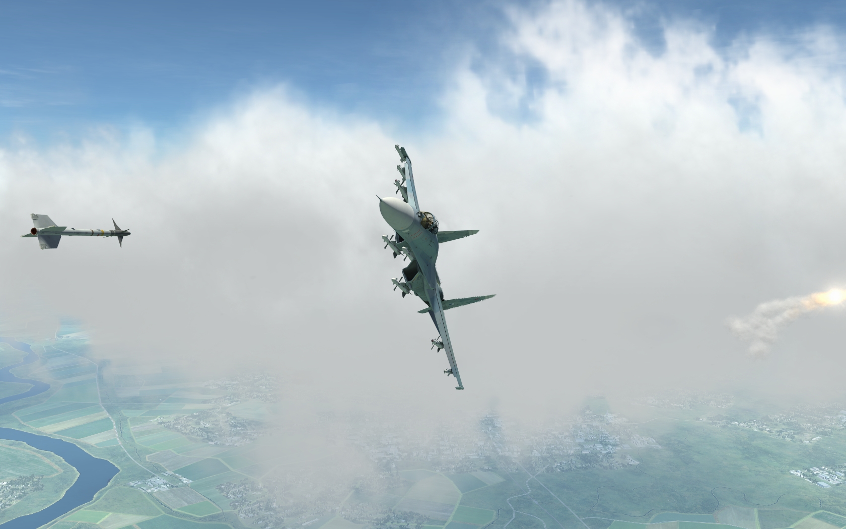DCS WORLD游戏截图 苏27对战F15-783 
