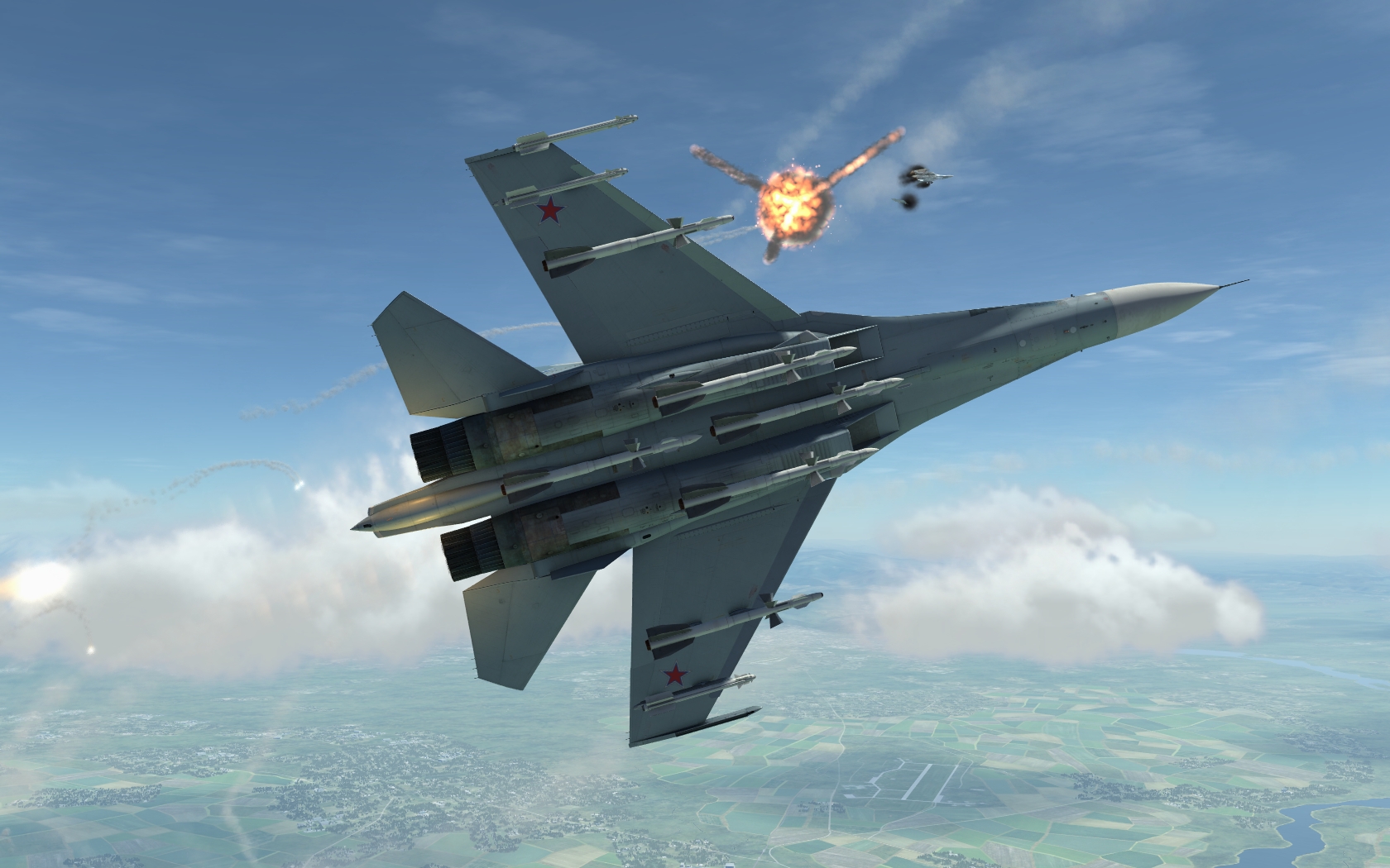 DCS WORLD游戏截图 苏27对战F15-2965 