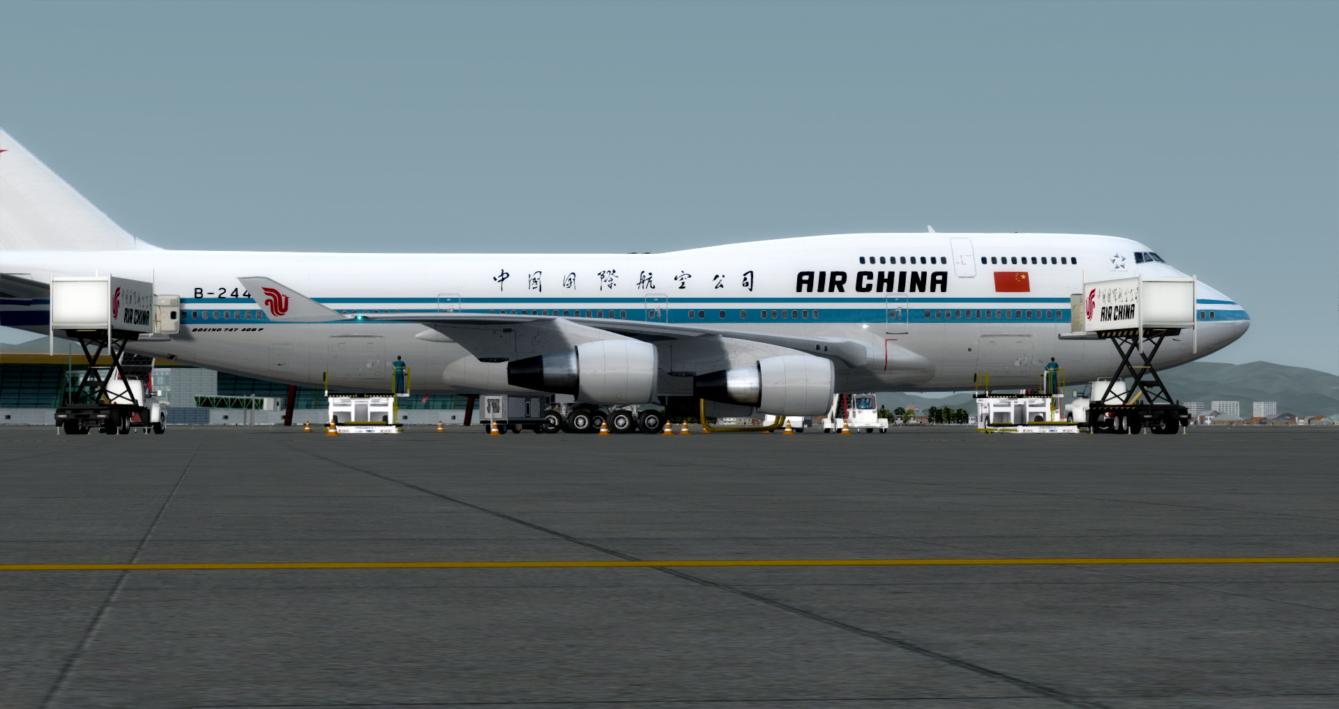 中美空中女皇殿下的冬季诱惑！PMDG747 空军一号-6958 