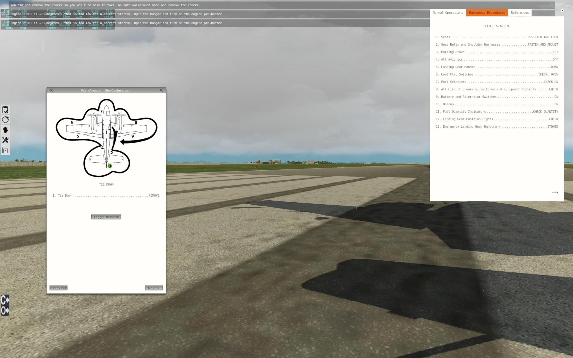 CARENADO - B58 BARON v3.2 REP的奇怪错误。-1487 