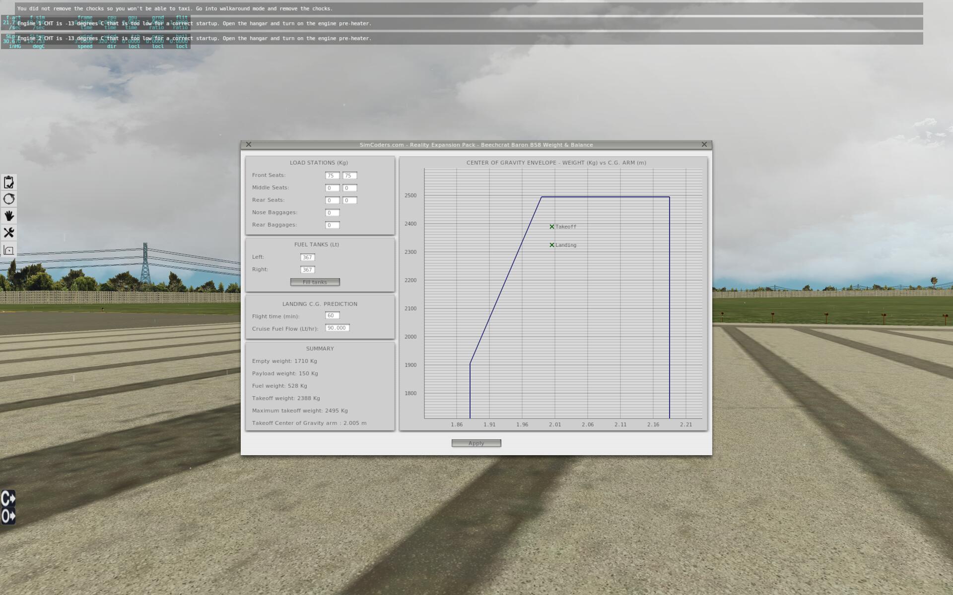 CARENADO - B58 BARON v3.2 REP的奇怪错误。-7309 