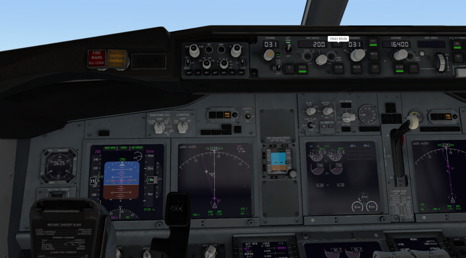 Zibo的737-800为什么点不亮vnav-3043 