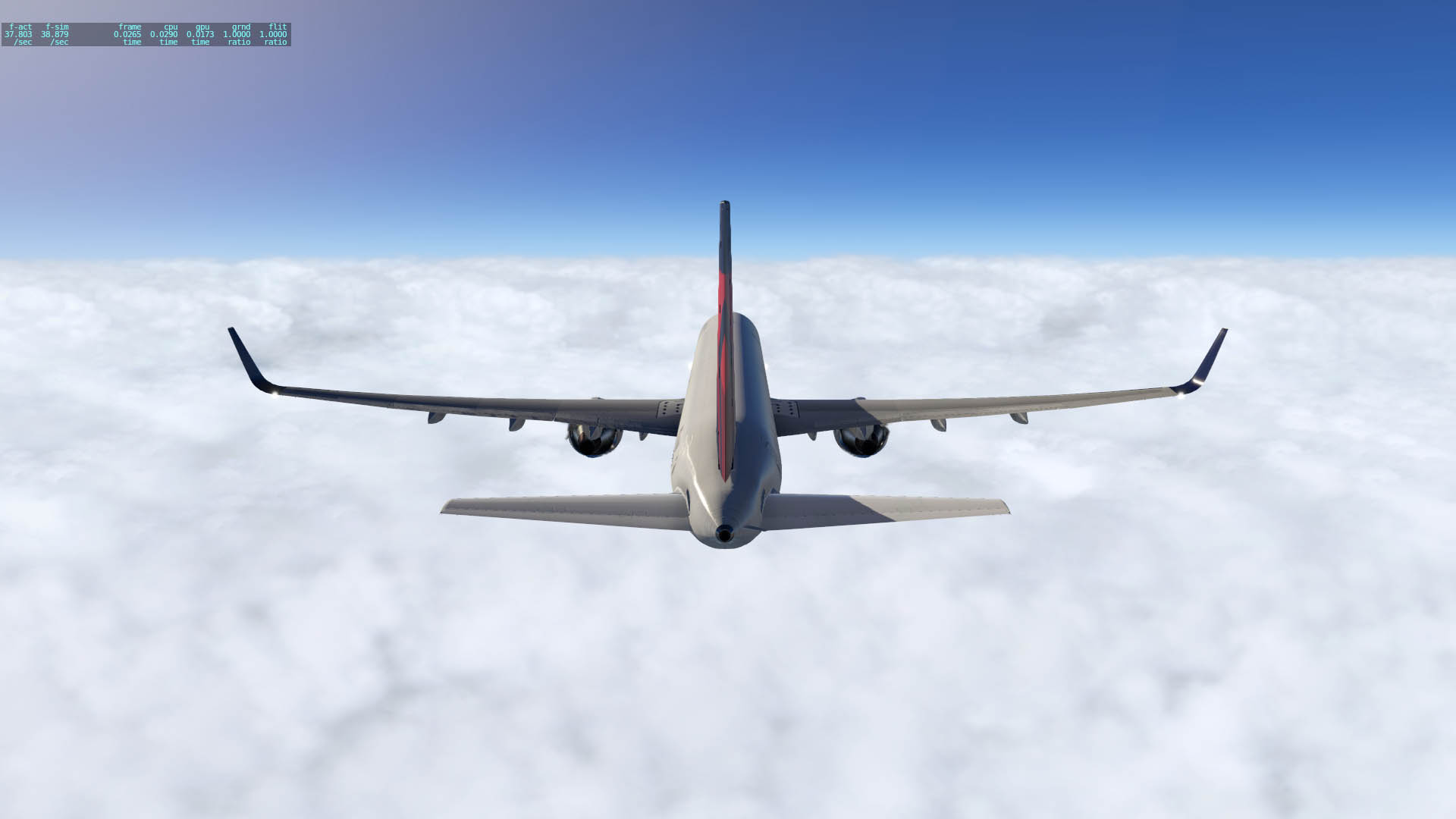 Xp11自带实时天气也会出现一望无际云海-5456 
