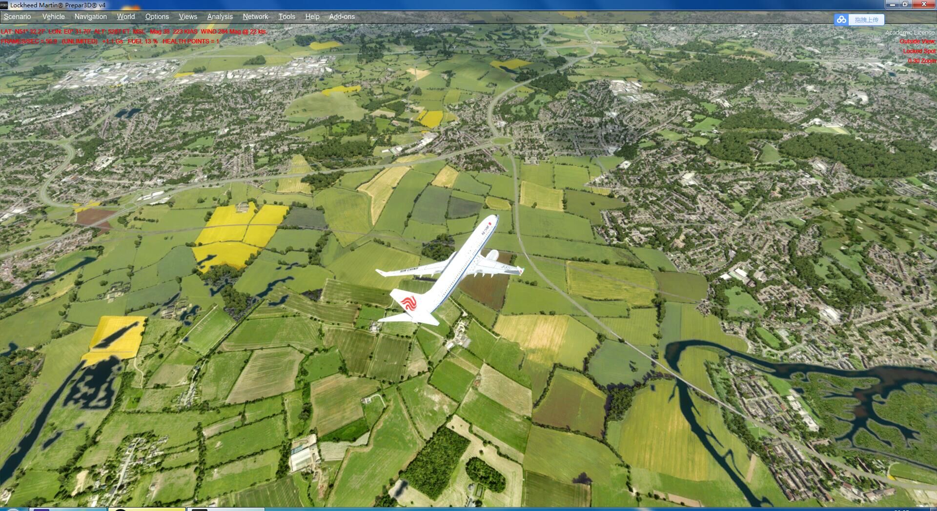 装完ORBX后 飞了一下感觉还行-6634 