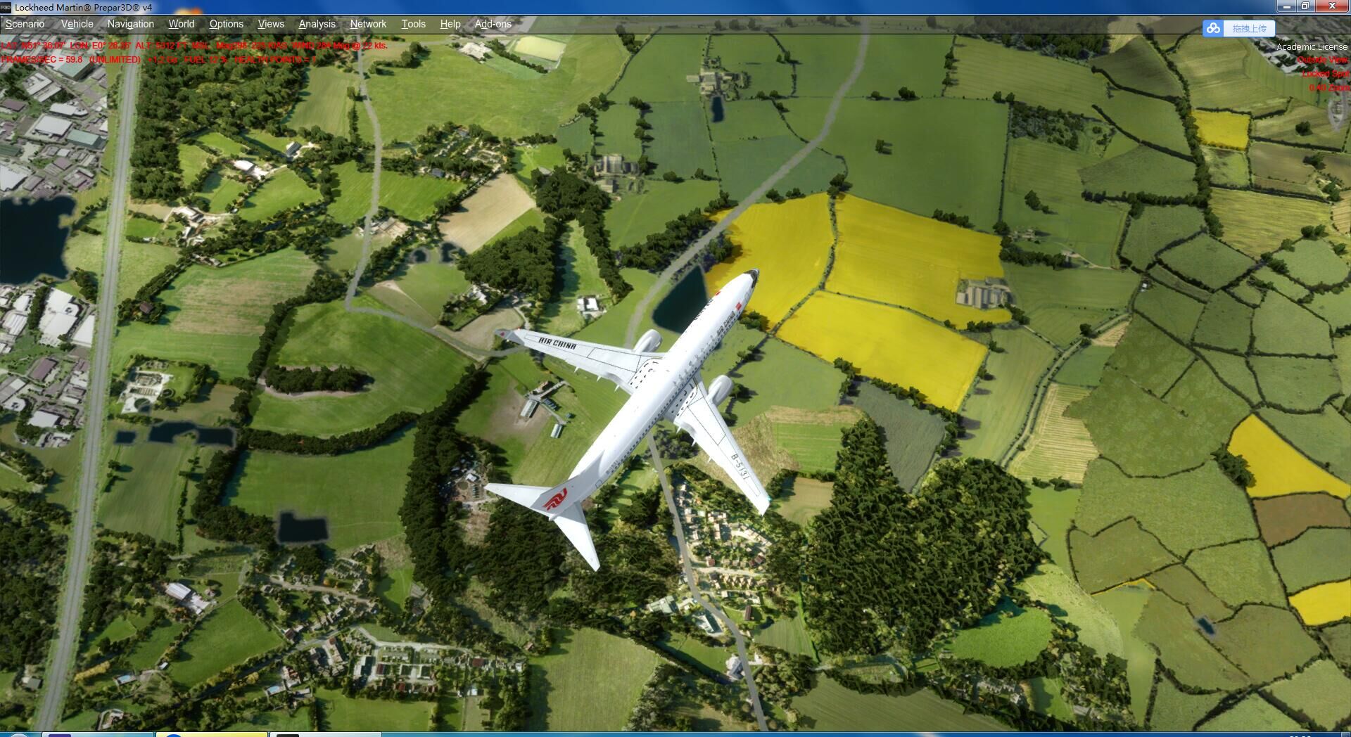 装完ORBX后 飞了一下感觉还行-7348 