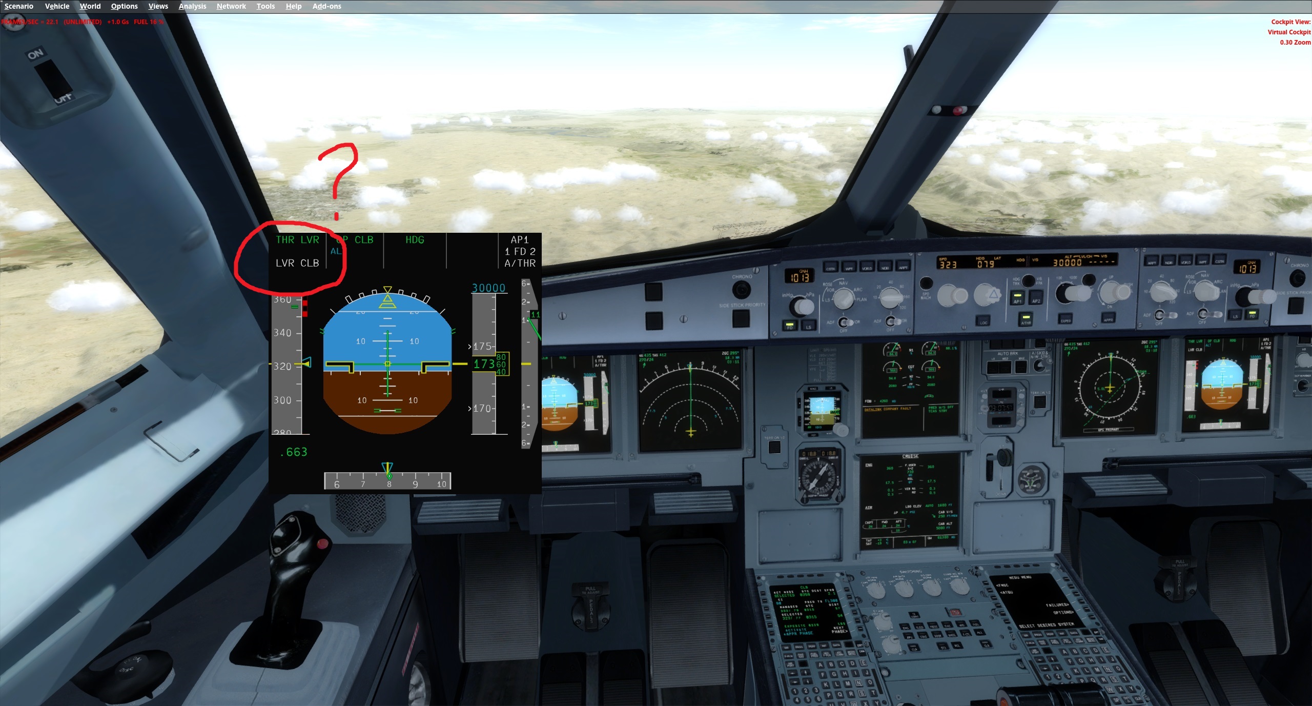 P3Dv3紧急请教：空客320两仪表不停闪烁提示并伴警报（如图）-516 