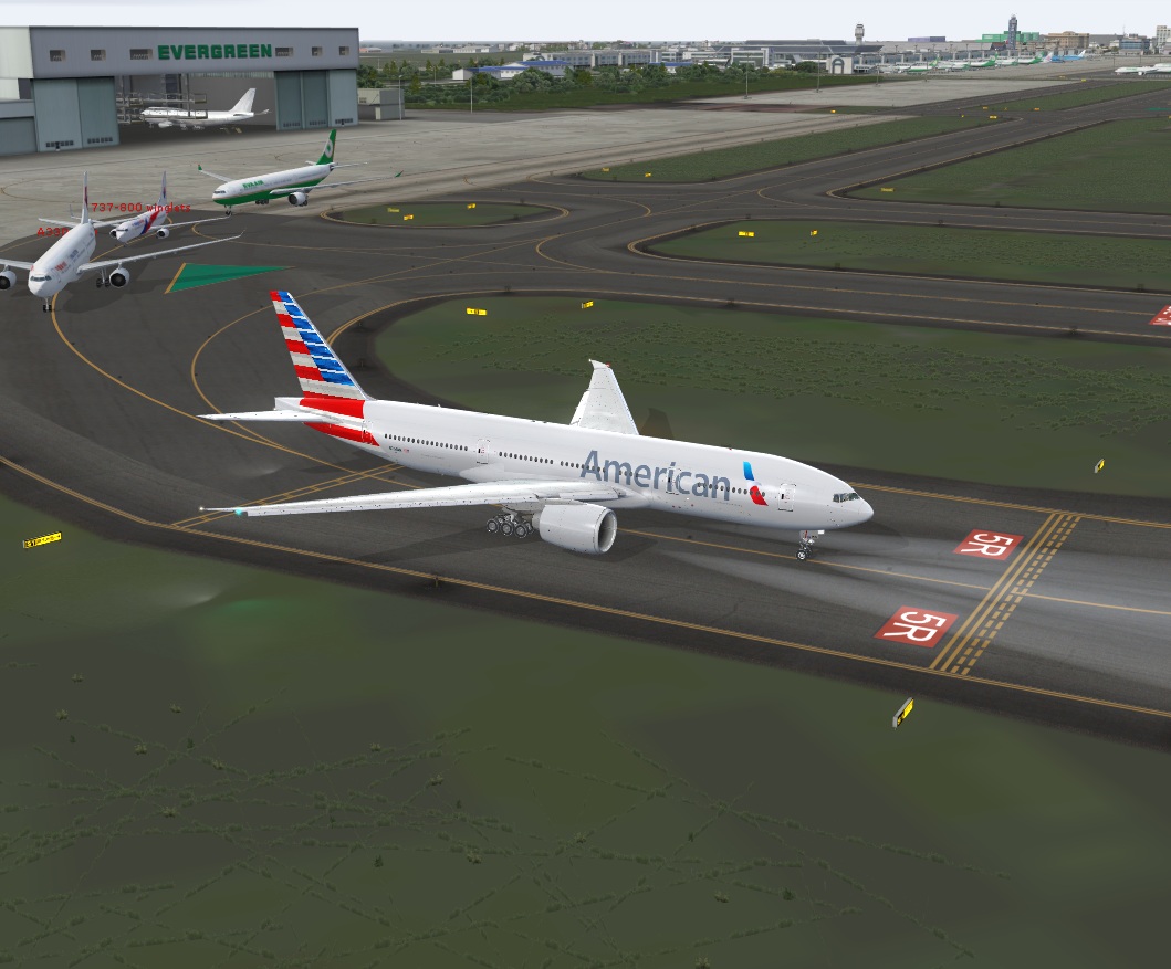 美航777首航桃園機場離場(圖多)-5364 