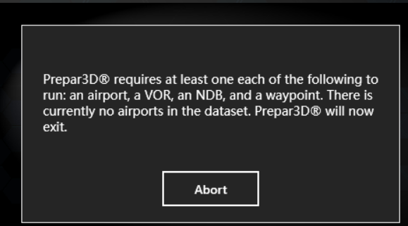 重装P3D4.1出现的提示-335 