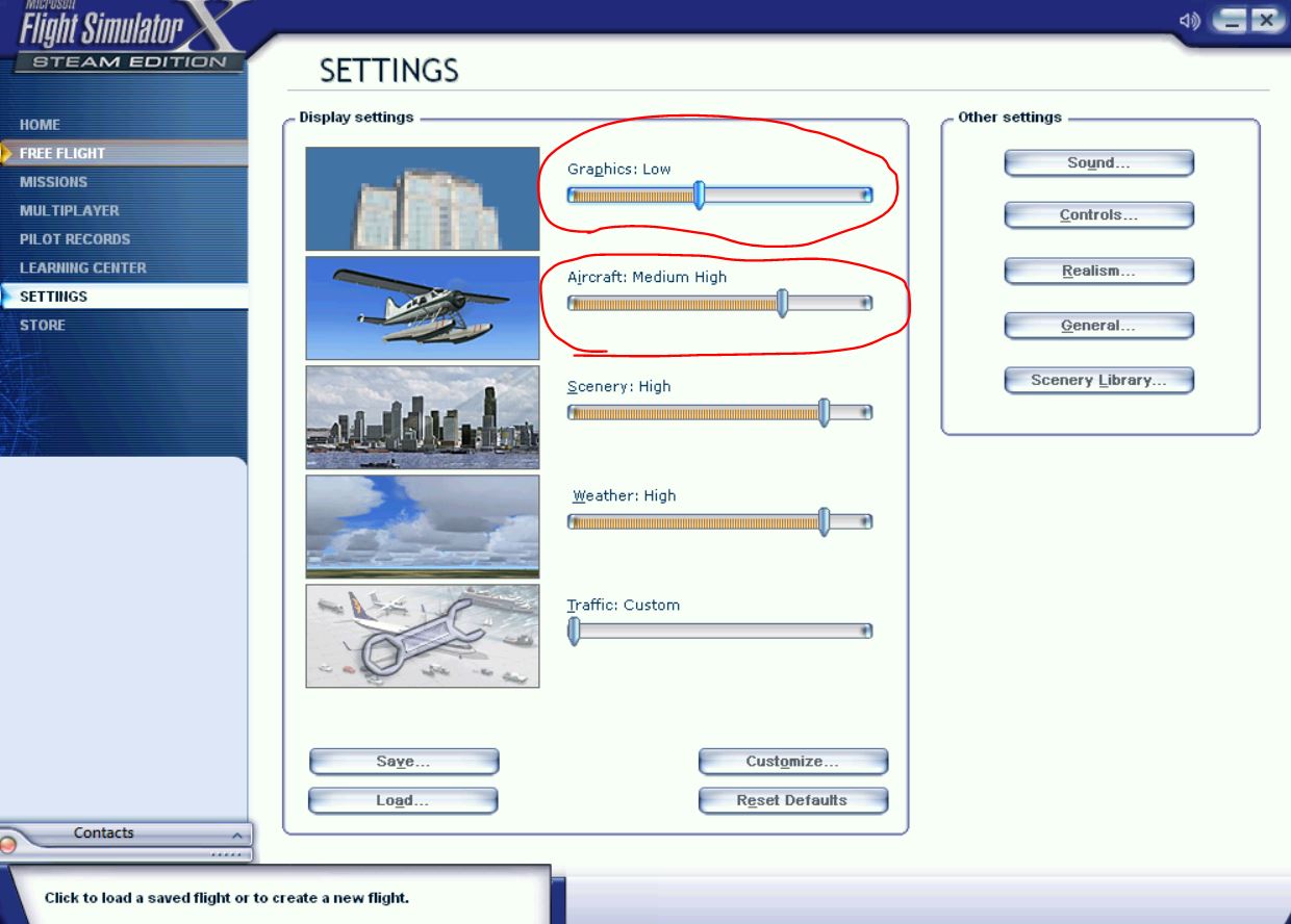 FSX上的Graphics和Aircraft显示设定差别在哪?-6826 