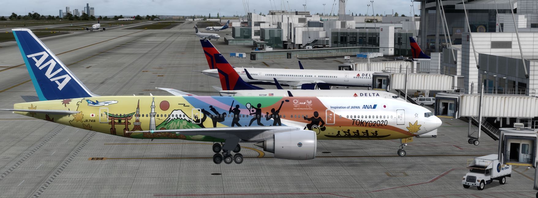 B777-200 ANA Tokyo 2020 JET @ KSEA-2701 