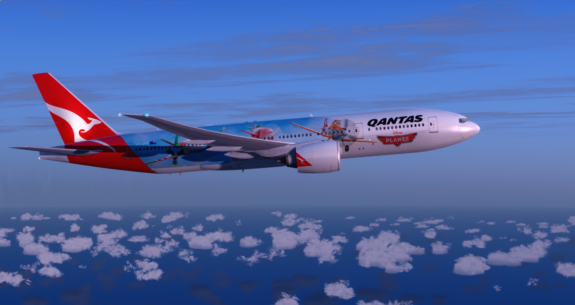 P3D V4 77L Qantas Airways PHNL-YSSY-6973 