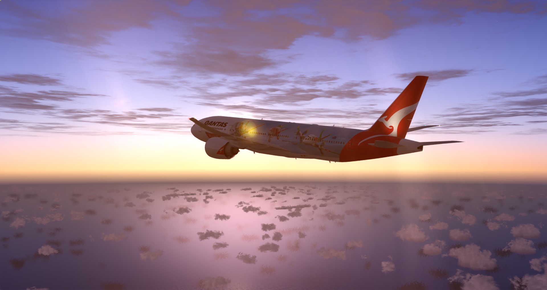 P3D V4 77L Qantas Airways PHNL-YSSY-2855 