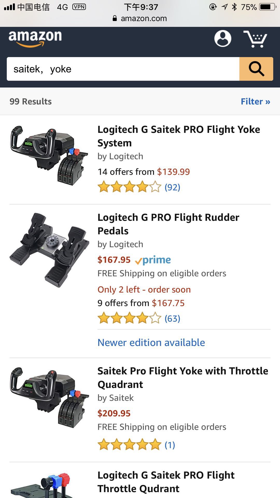 罗技(G)Flight Yoke system 和 赛钛客的yoke  有什么区别啊-5109 