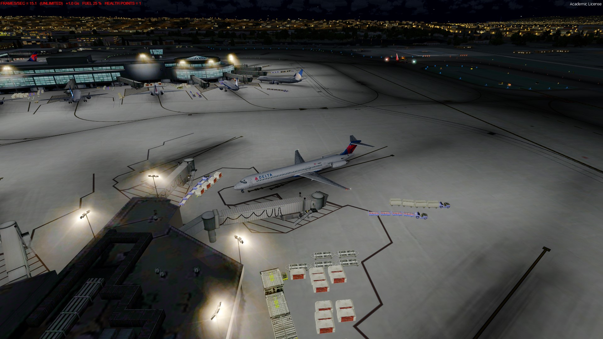 P3D 4.2 Dynamic Lighting 夜晚效果对比-458 