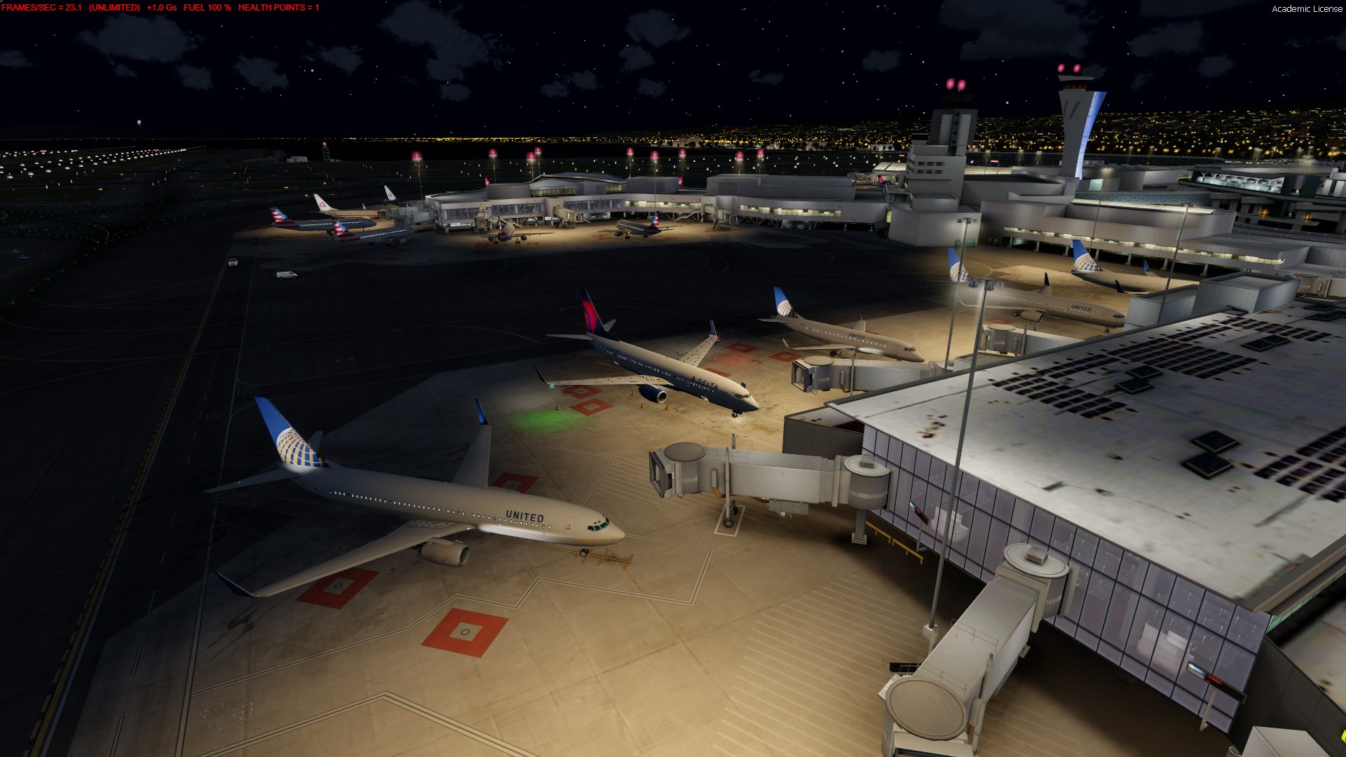P3D 4.2 Dynamic Lighting 夜晚效果对比-6278 