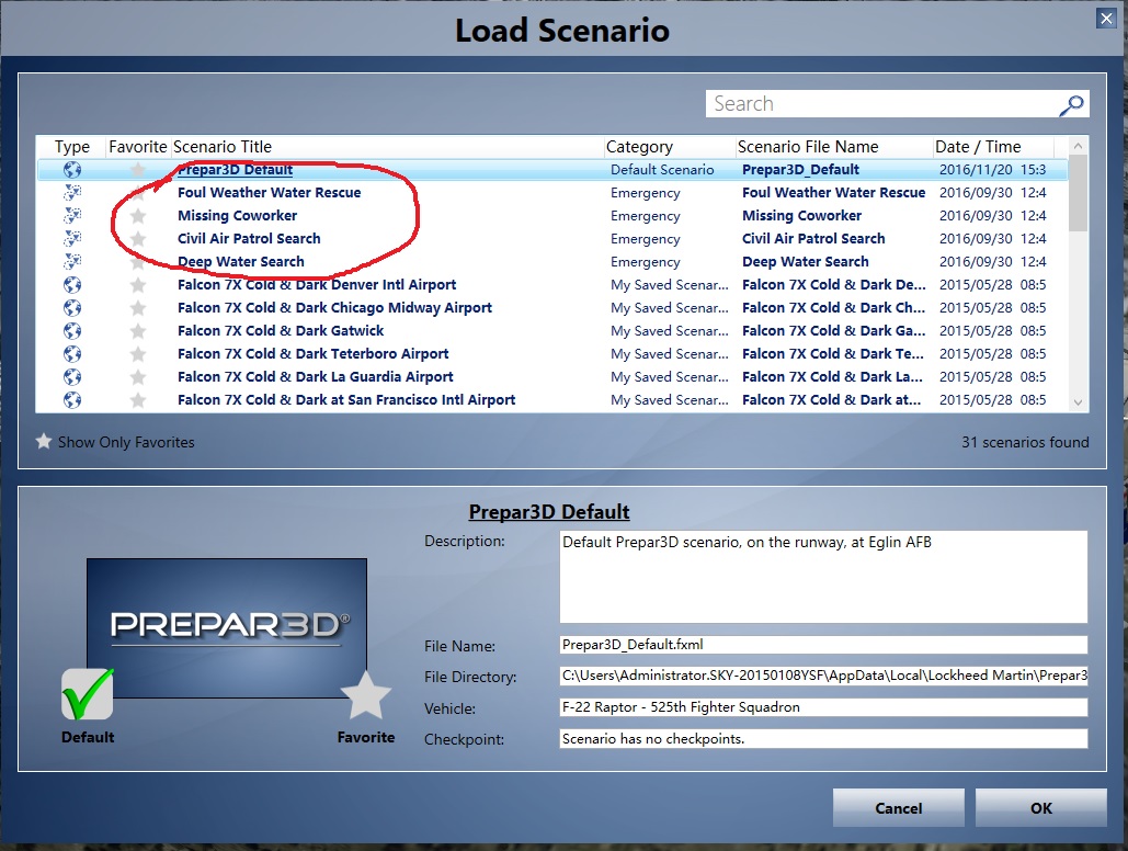 P3D任务，寻找坠机飞行员-1334 