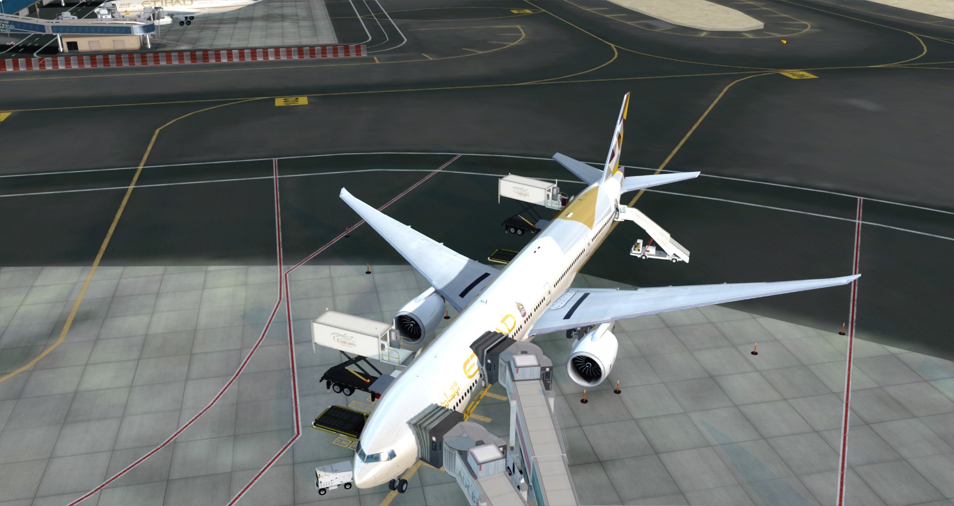 P3D V4 77W Etihad Airways OMAA-LEBL-1809 
