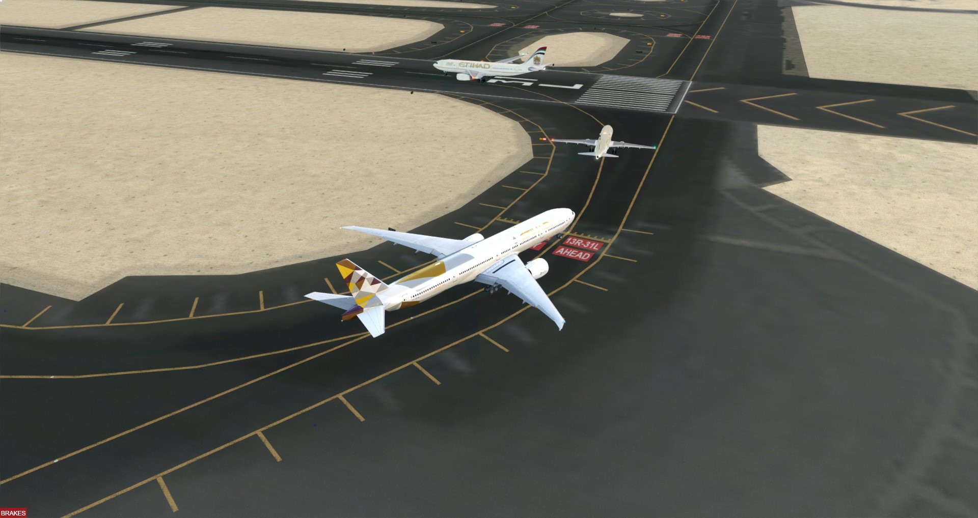 P3D V4 77W Etihad Airways OMAA-LEBL-2715 