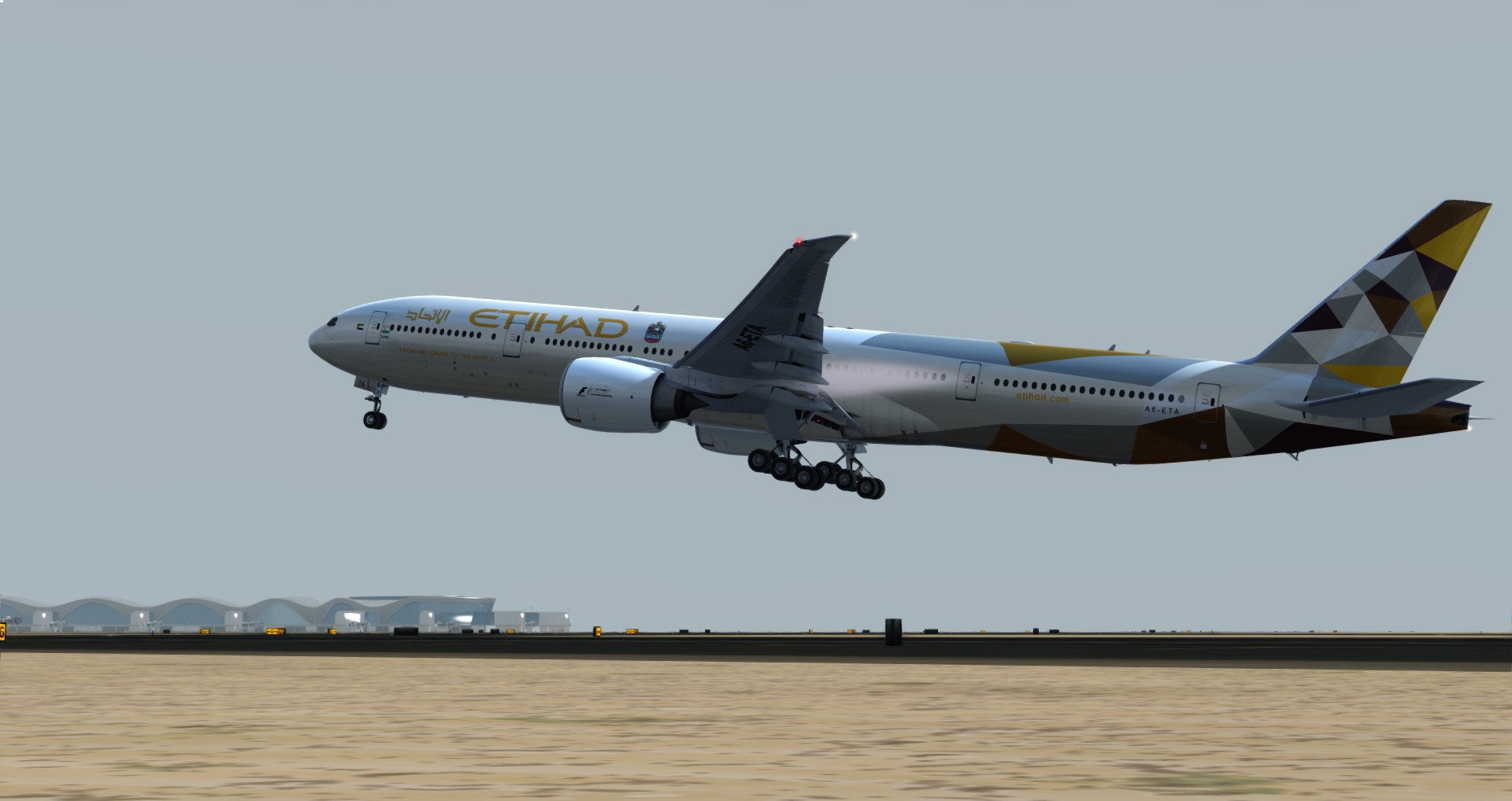 P3D V4 77W Etihad Airways OMAA-LEBL-2162 