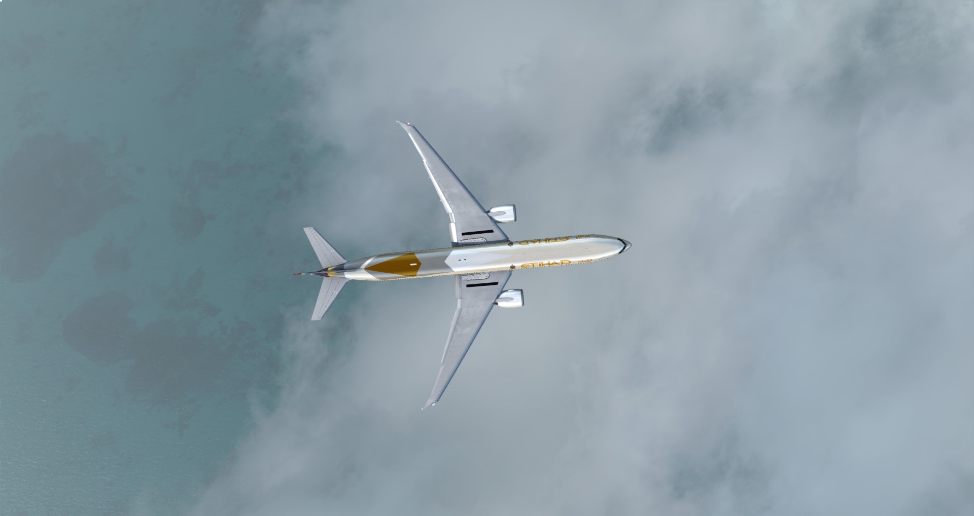 P3D V4 77W Etihad Airways OMAA-LEBL-1617 
