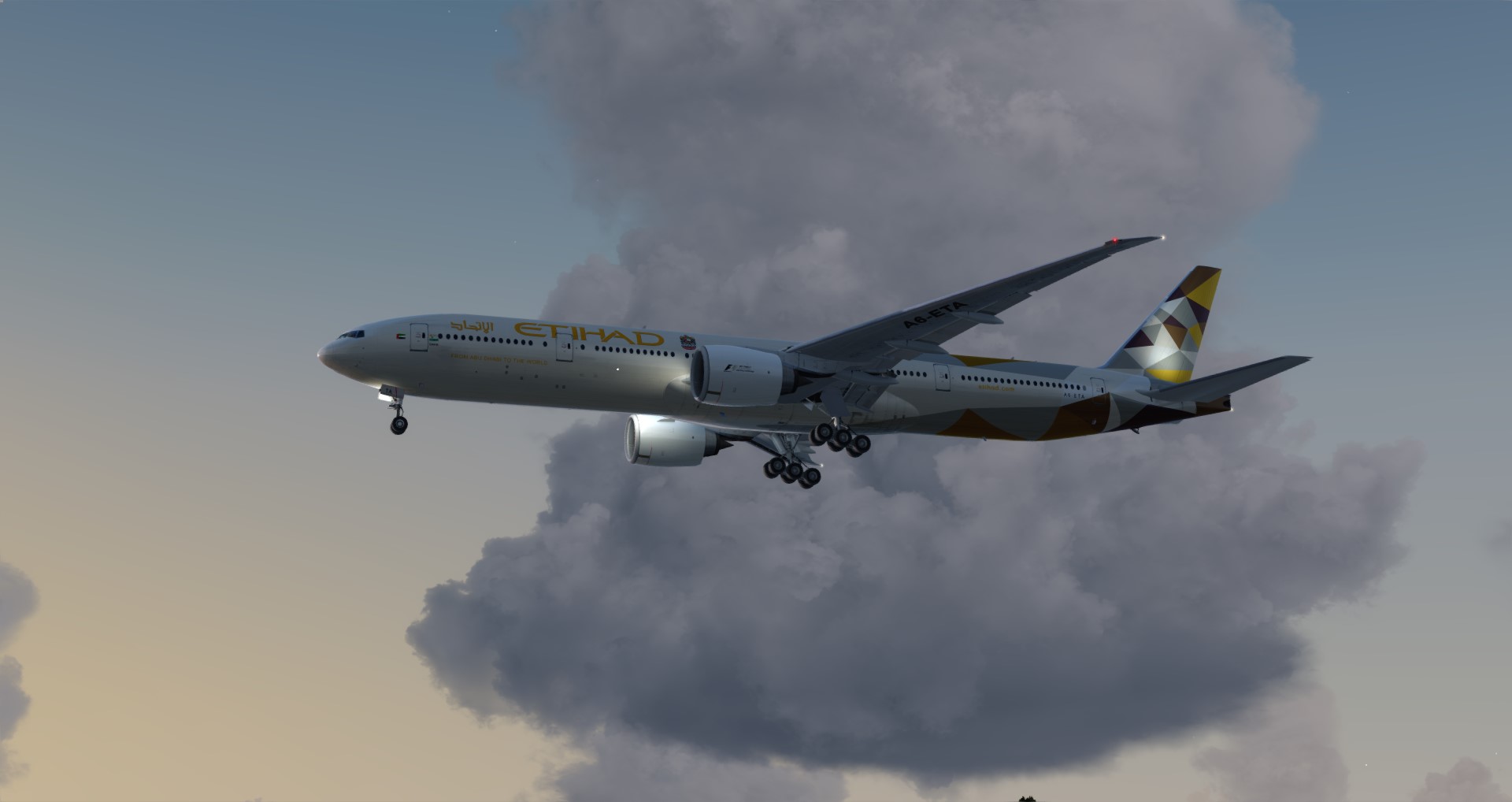 P3D V4 77W Etihad Airways OMAA-LEBL-7199 