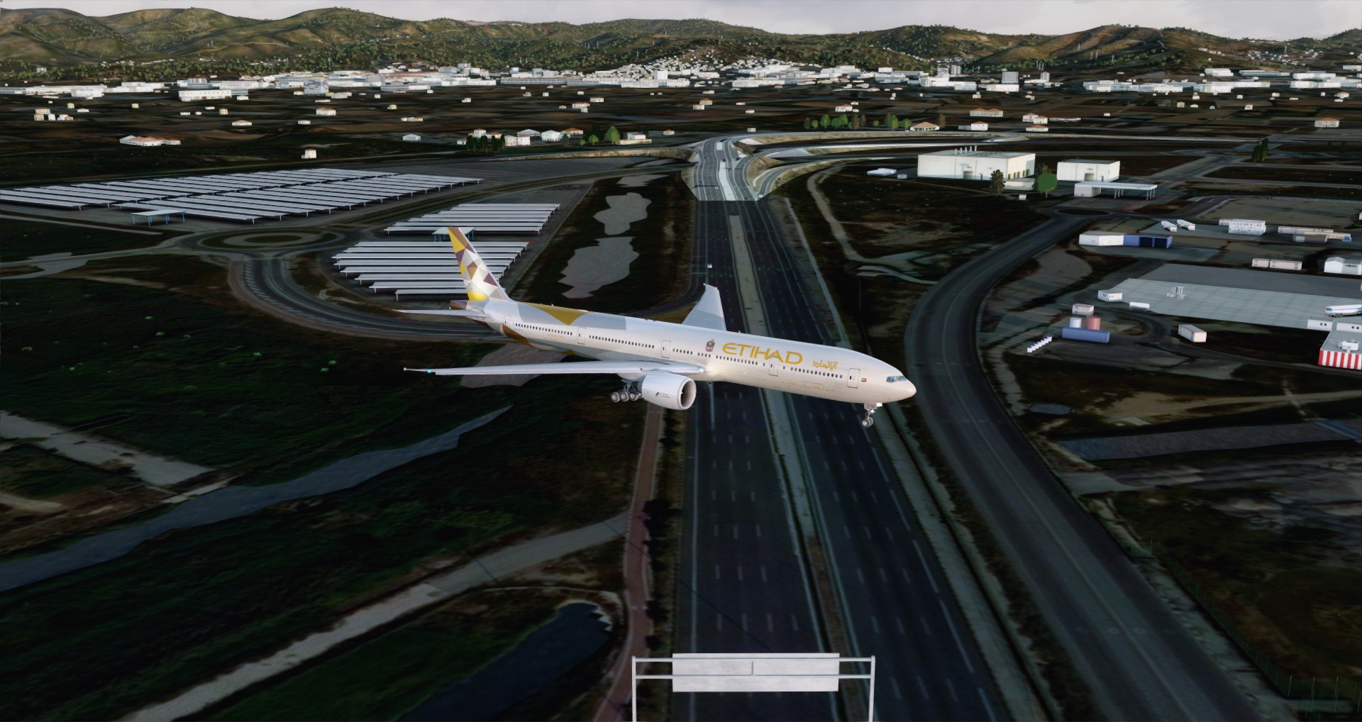 P3D V4 77W Etihad Airways OMAA-LEBL-7581 