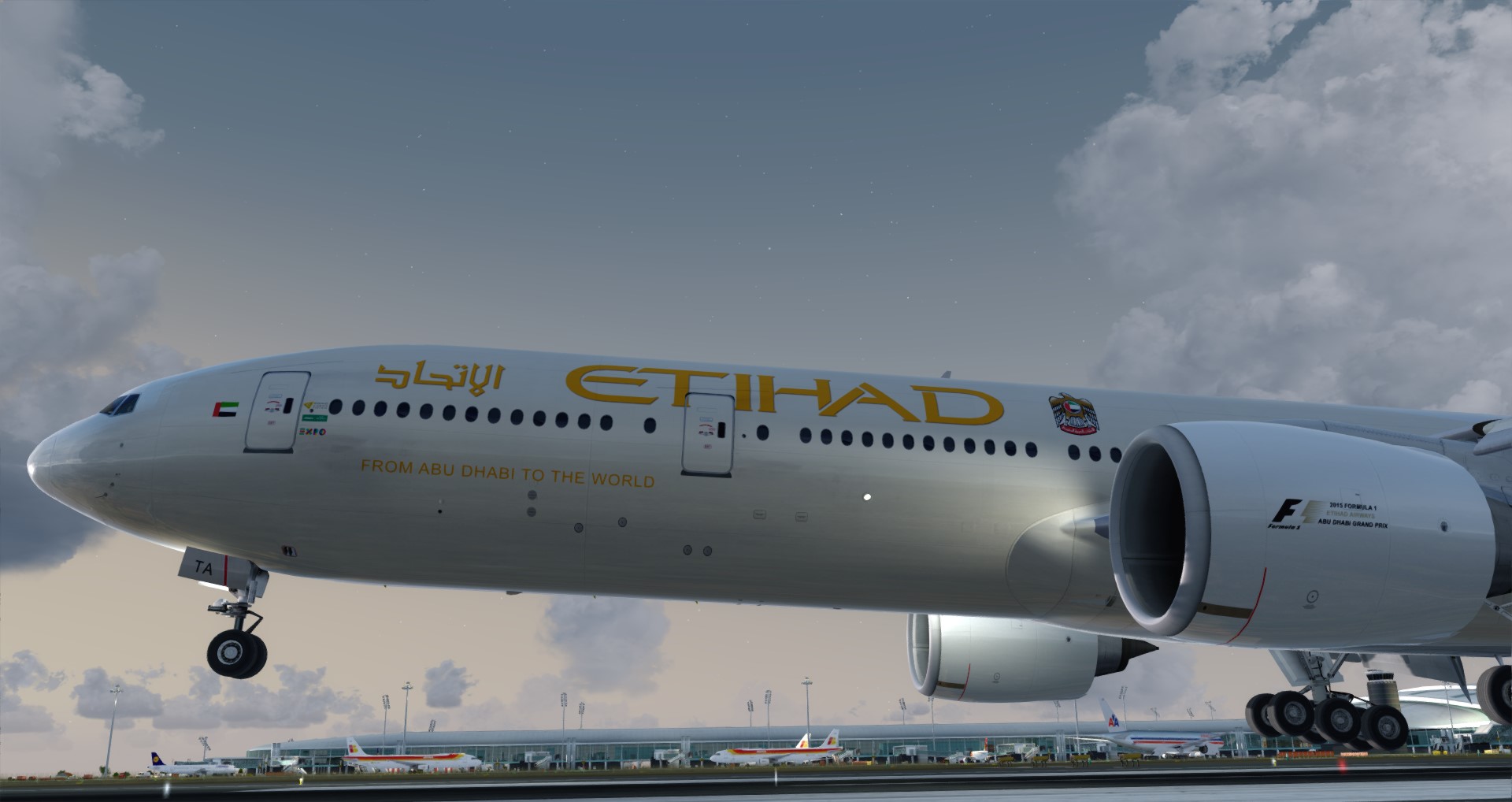 P3D V4 77W Etihad Airways OMAA-LEBL-483 