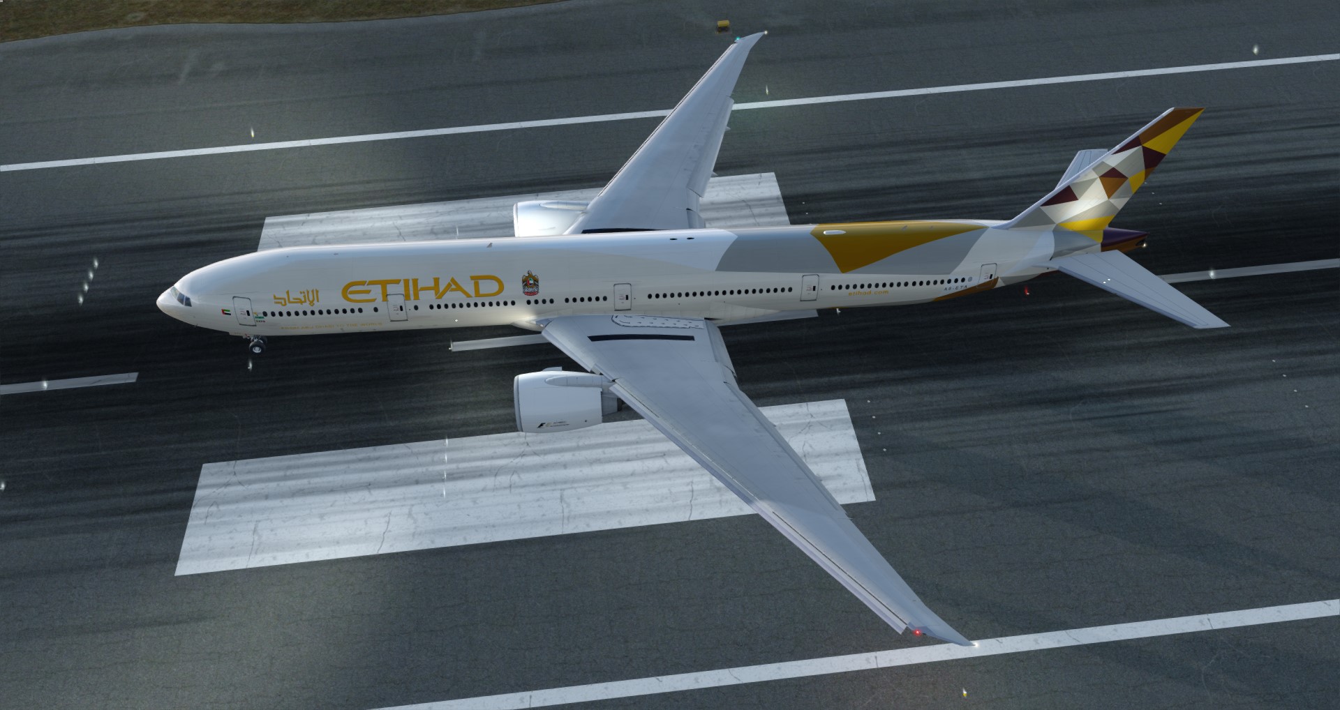 P3D V4 77W Etihad Airways OMAA-LEBL-3802 