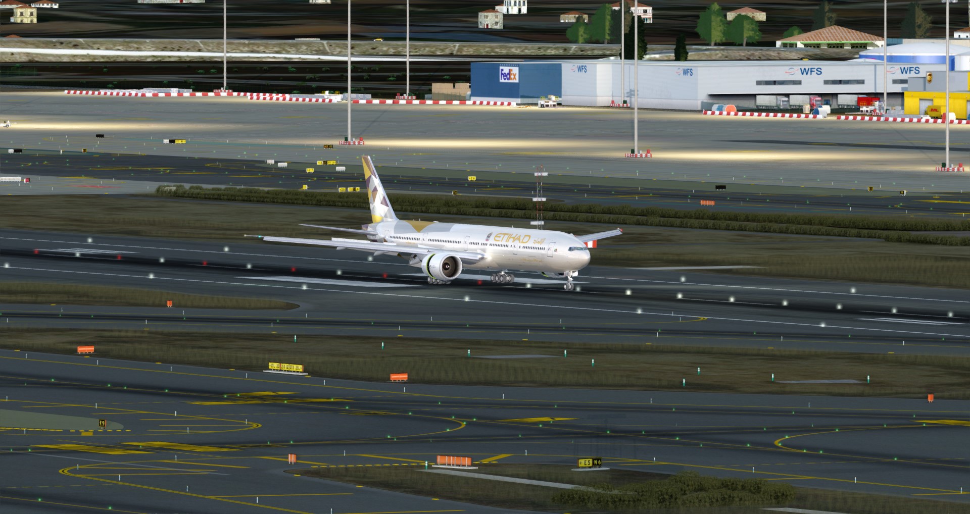P3D V4 77W Etihad Airways OMAA-LEBL-7603 