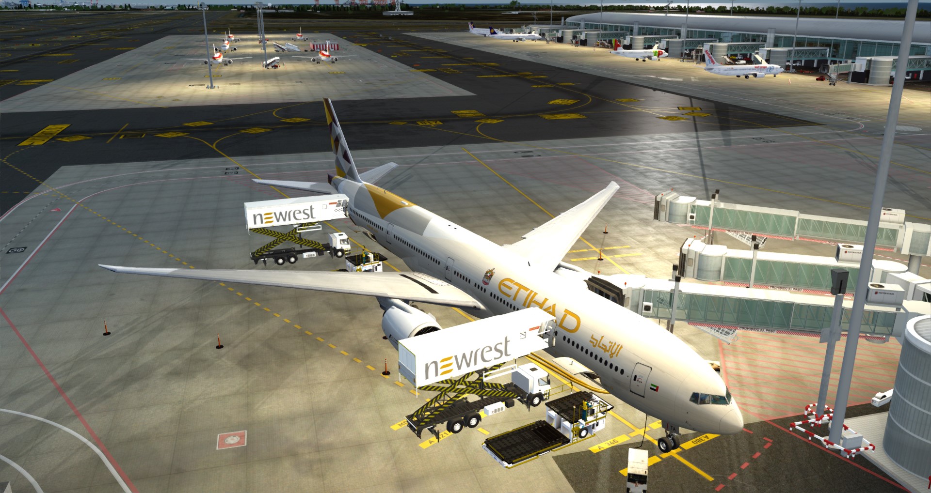 P3D V4 77W Etihad Airways OMAA-LEBL-4206 